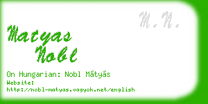 matyas nobl business card