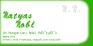 matyas nobl business card